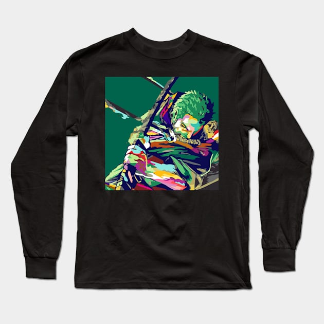 Zoro Roronoa Long Sleeve T-Shirt by BarnawiMT